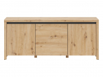 TV-kapp Larios, must v./artisan oak, 40 cm x 143 cm x 61 cm
