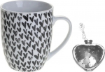 Tass Secret de Gourmet Amor, valge v./must v., 0.36 l