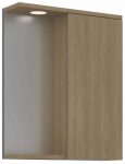 Seinakinnitusega vannitoakapp peegliga Kalune Design Purus, tamm v., 18 cm x 56 cm x 68 cm