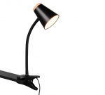 Klambriga laualamp Reality Pongo, LED, 4.5W, must v./must v.