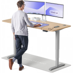 Arvutilaud reguleeritava k&otilde;rgusega Desktronic HomePro, 180 cm x 80 cm, 63 - 128 cm, hall v./bamboo v.