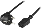 Voolujuhe Deltaco DEL-111A CEE 7/7 plug Male, IEC C13 Male, 10 m, must v.