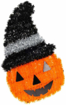 Dekoratsioon lastele/t&auml;iskasvanutele, k&otilde;rvits Halloween, h&otilde;be v./must v./oranž v., 2.5 cm x 22.8 cm x 35.5 cm