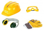 M&auml;nguasjade kaitsevahendite komplekt ehitust&ouml;&ouml;listele, kiiver koos tarvikutega Klein, kollane v.