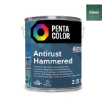 Emailv&auml;rv, universaalsed Pentacolor Anti Rust Hammered, l&auml;ikiv, 2.5 l, roheline