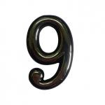 Uksenumber CR 9, 5 cm, plastik, kroom v.