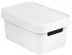 Kaanega hoiukarp, esemete hoidmiseks Curver Infinity, 4.5 l, valge v., 27 x 19 x 12 cm