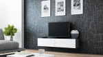 TV-laud Cama Meble Vigo 140, valge v./hall v./tumehall v., 140 cm x 30 cm x 40 cm