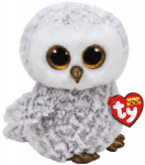 Pehme m&auml;nguasi TY Beanie Boos Owlette White Owl, valge v./hall v., 22 cm
