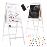 Joonistustahvel RoGer Chalk & Magnetic Wooden Board, 115 cm, valge v.