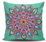 Dekoratiivne padi Mioli Decor Mandala, roheline/mitmev&auml;rviline, 43 cm x 43 cm