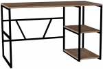 Kirjutuslaud ja riiul Kalune Design Caste 495SSE1504, 120 cm x 60 cm, 74 cm, must v./m&auml;nd v.