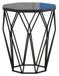 Kohvilaud Kalune Design Sofya Marble, must v., 46 cm x 46 cm x 57 cm