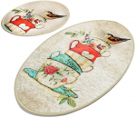 Vannitoamattide komplekt Foutastic Fincan 359CHL2241, mitmev&auml;rviline, 100 cm x 60 cm