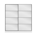 Riidekapp Kalune Design Kale 3965, valge v., 52 cm x 180 cm x 210 cm, peegliga
