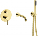 Peidetud vannitoa segisti Besco Veo In-Wall, kuldne