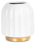 Dekoratiivne vaas Mona, 22 cm, kuldne v./valge v.