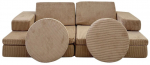Diivanvoodi Atelier Del Sofa Puzzle, pruun v., 70 x 140 cm x 46 cm