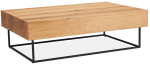 Kohvilaud Home4you Bronte, tamm v./must v., 120 cm x 80 cm x 40 cm