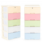 Laste riiul ModernHome, valge v./mitmev&auml;rviline, 32.5 cm x 31 cm x 84.5 cm