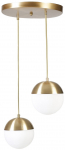 Valgusti rippuv Opviq Chandelier Kure 8710-2, E27, kuldne v.