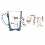 Tass Luminarc New Morning Cat, l&auml;bipaistev, 0.32 l