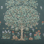 Piklik laudlina ristk&uuml;likukujuline 1341, roheline v., 45 x 140 cm