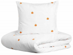 Voodipesukomplekt Homla Pump 748684, valge/oranž, 160 x 200 cm