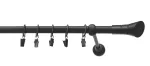 Kardinapuu komplekt Karpol Olimp Cosmo, 200 cm, &Oslash; 19 mm, must v.