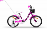 Lisaratastega laste jalgratas, laste Tabou Miss AL, valge/violetne, 12"