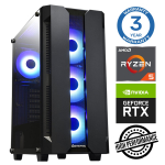 Statsionaarne arvuti Intop RM67383NS AMD Ryzen 5 3600, DDR4 32 GB, SSD 250 GB, Nvidia GeForce RTX3050 6 GB GDDR6