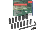 Padrunv&otilde;tmete komplekt Rockforce RF-4157MPB, 10 - 32 mm, 1/2"
