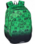 Seljakott CoolPack F162969, must v./roheline v., 20 cm x 42 cm x 34 cm