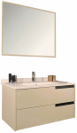 Peegliga vannitoariiulite komplekt Kalune Design Eylil, vanilje, 45 cm x 100 cm x 52.5 cm
