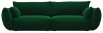 Diivan Cosmopolitan Design Matera Velvet Salvador 7, pudeli roheline v., 110 x 208 cm x 85 cm