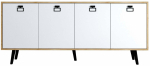 Konsoollaud Kalune Design Mirza Modern 180, valge v./sapphire oak v., 45 cm x 180 cm x 80 cm