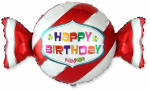 &Otilde;hupall ovaalsed Flexmetal Happy Birthday Sweet Candy, valge v./punane v.