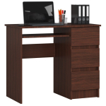 Kirjutuslaud sahtlitega, parempoolne Akord Furniture Factory A-6, 90 cm x 50 cm, 77 cm, wenge v.