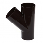 Vihmaveetoru kolmik Scala, 45 &deg;, &Oslash; 8 cm, pol&uuml;vin&uuml;&uuml;lkloriid (pvc), pruun