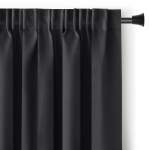 Pimendav kardin Restilo Pleat Blackout, must v., 140 cm x 245 cm
