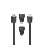 Kaabel Hama HDMI - HDMI 2.0B 4K + Micro/Mini HDMI Adapter HDMI, HDMI, 1.5 m, must v.