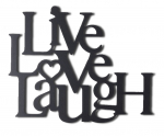 Seinadekoor Wallity Live Love Laugh, 49 cm x 40 cm