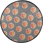 Vannitoa p&otilde;randamatt Foutastic Tranche 359CHL4539, valge/must/oranž, 160 cm x 160 cm, &Oslash; 160 cm