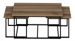 Kohvilaudade komplekt Kalune Design Levada, p&auml;hklipuu v., 45 - 60 cm x 90 cm x 37 - 42 cm, 3 tk