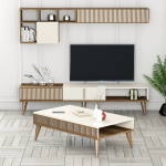 Elutoa m&ouml;&ouml;blikomplekt Kalune Design Milan, sise, kreemjasvalge/p&auml;hklipuu v.
