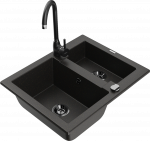 K&ouml;&ouml;givalamu Mexen Carlos 6518581500-75+670200-70+66921-70, graniit, 58 cm x 47 cm x 17.7 cm, metallic black/gold+black(b)