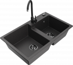 K&ouml;&ouml;givalamu Mexen Tomas, graniit, 80 cm x 50 cm x 19 cm, must