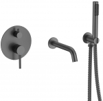 Peidetud vannitoa segisti Besco Veo In-Wall, grafiit