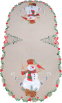 J&otilde;ululaua linik ovaalne OS-303-B, punane v./beež v./roheline v., 60 x 120 cm
