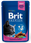 Kassi m&auml;rgtoit Brit Premium Chicken & Turkey, kanaliha/kalkun, 0.1 kg